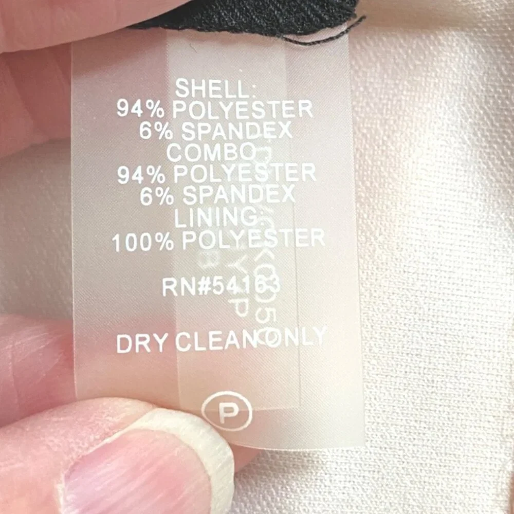 Tommy Hilfiger Colorblock Cream Black Stripe Fit & Flare A-Line Dress Size 6 - Picture 7 of 7